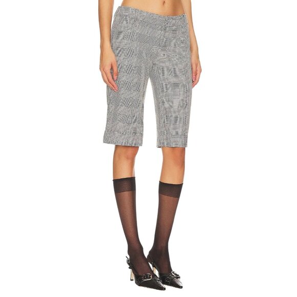 Jaded London Tailored Mini Shorts in Black & White 0 New Womens Cropped - Picture 2 of 7